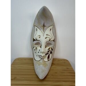 VTG Ceramic Painted United China Glass Company Venetian Mask Celestial Moon Y2K